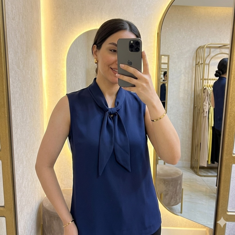 شومیز تاپ جلو کرواتی الیزه زنانه