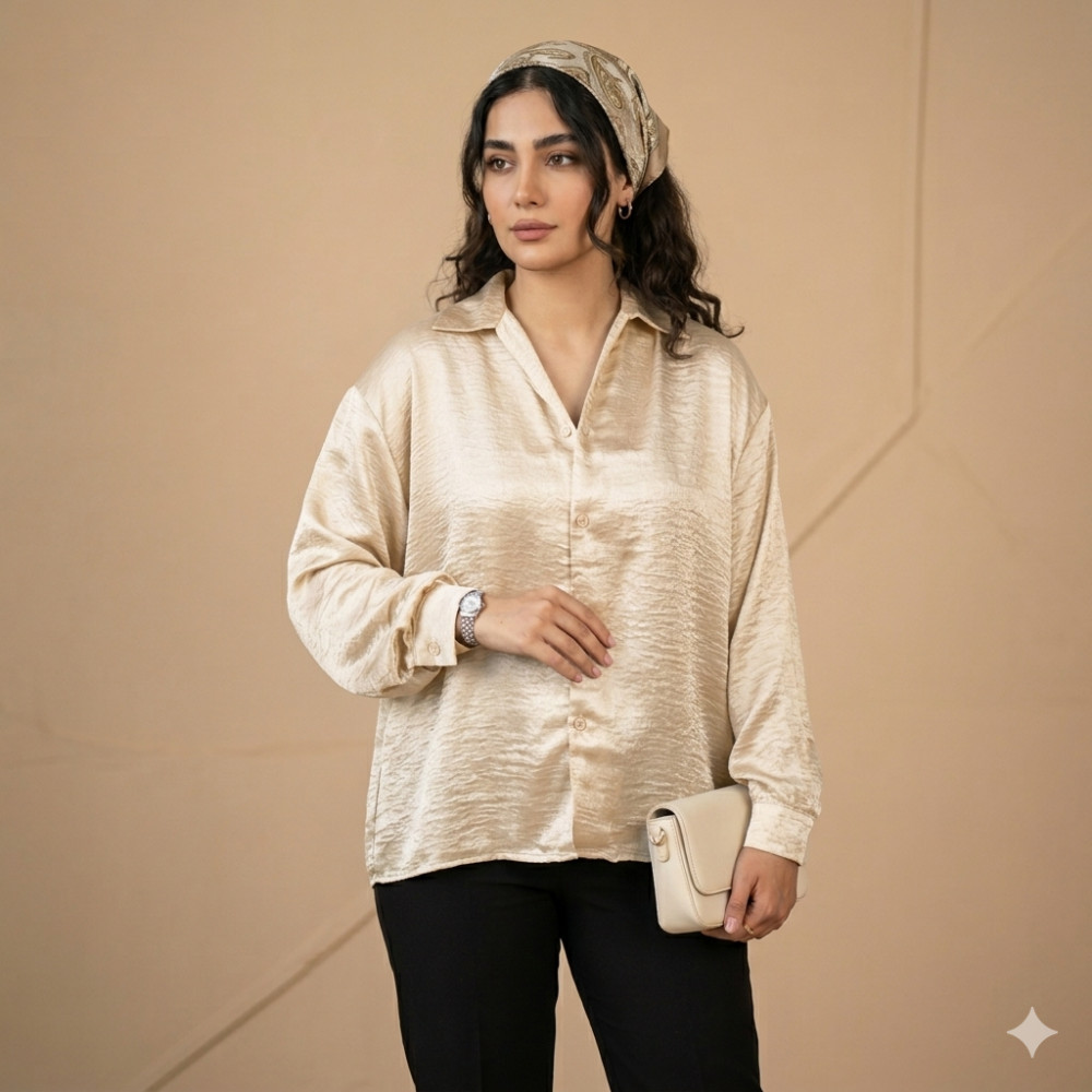 شومیز پارچه کوپرا ابریشمی زنانه