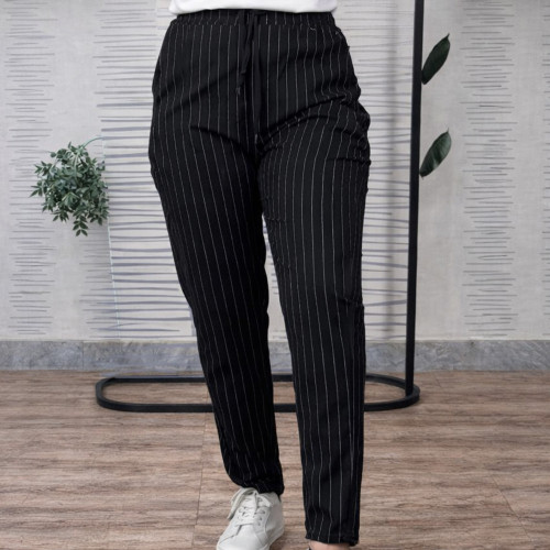 شلوار لینن راه راه وارداتی زنانه