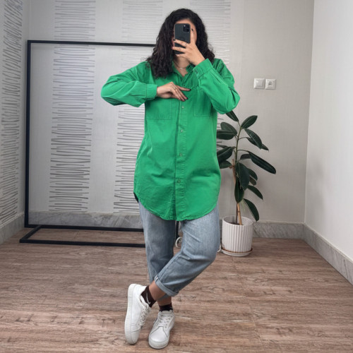 مانتو کتان پنبه کاغذی زنانه