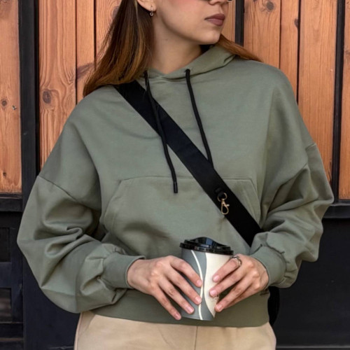 کراپ هودی پنبه‌ تو‌کرک دخترانه