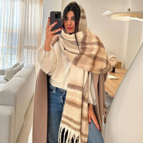 شال بیگ چهارخونه موهر زنانه