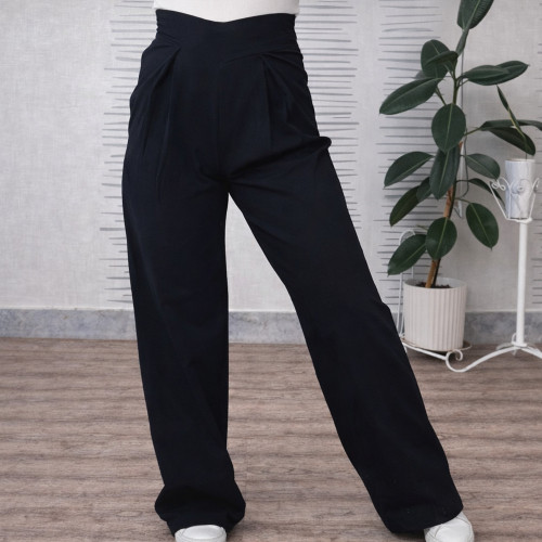 شلوار فول بگ کمر ضربدری لینن زنانه