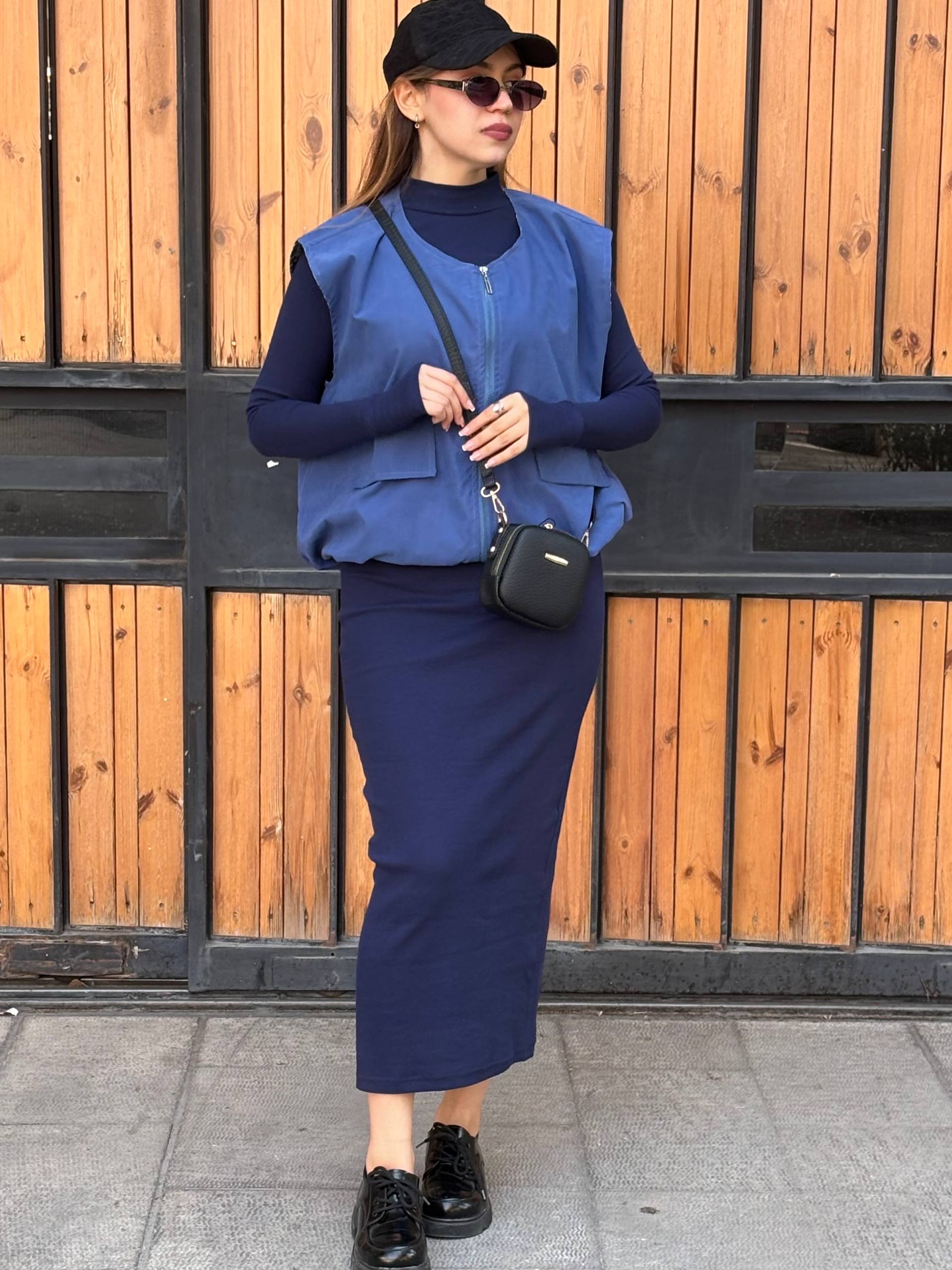 جلیقه (وست) کتان Tc کوتاه آسترکشی شده دخترانه