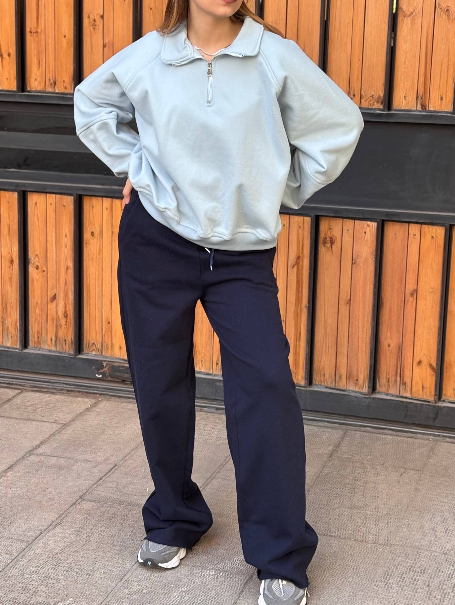 شلوار بگ سه نخ پنبه تو کرک زنانه