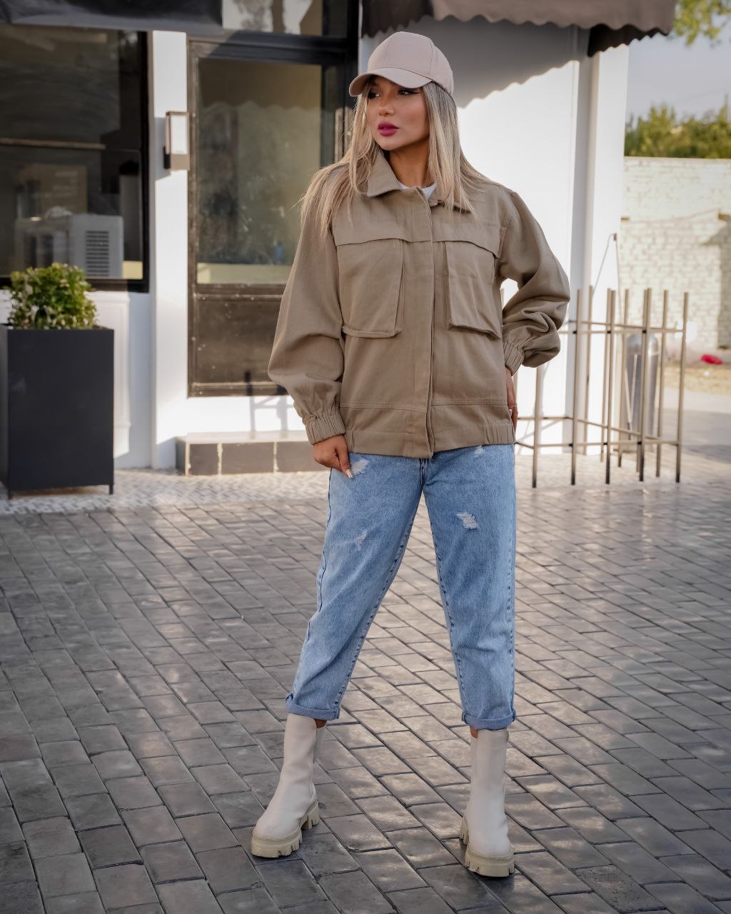 کت کوتاه کتان استانبول زنانه