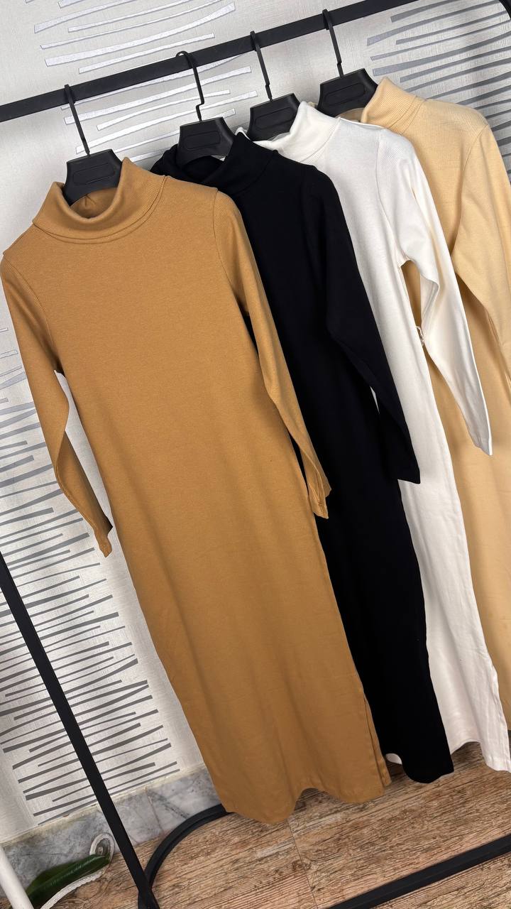 ماکسی بلند یقه اسکی کبریتی زنانه