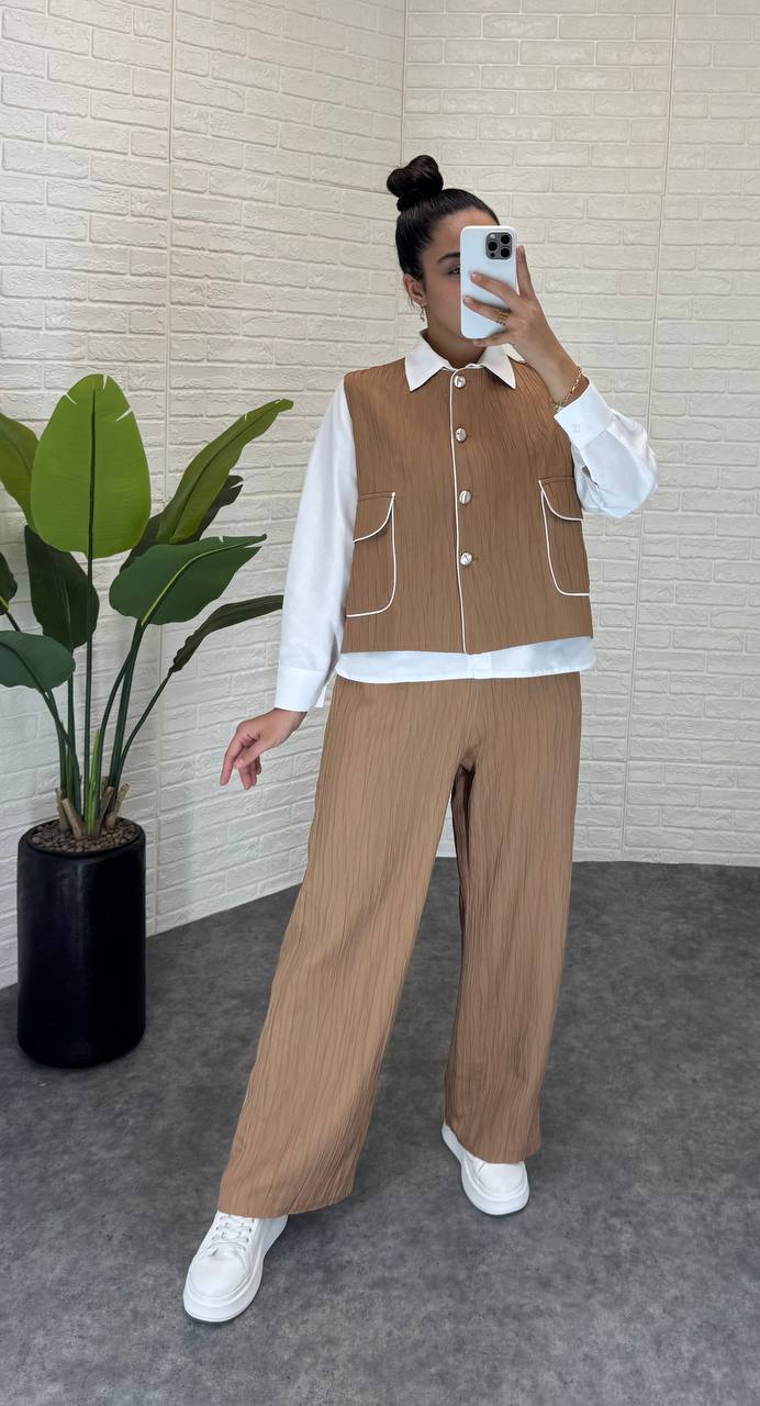 ست دوتکه وست و شلوارژاکارد دخترانه